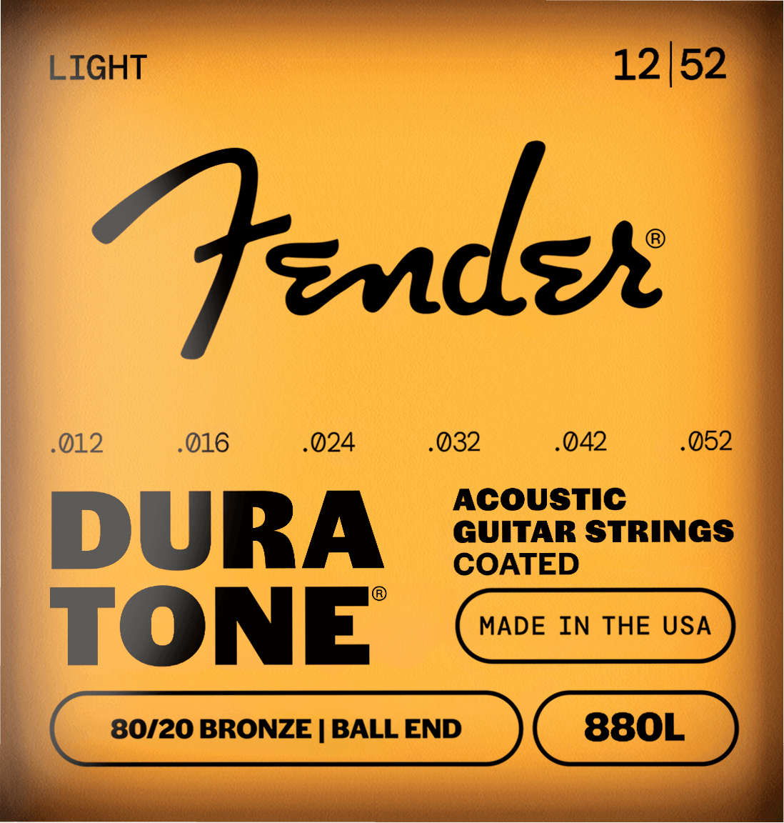 Dura-Tone® 880 Coated 80/20 Bronze Acoustic Guitar Strings