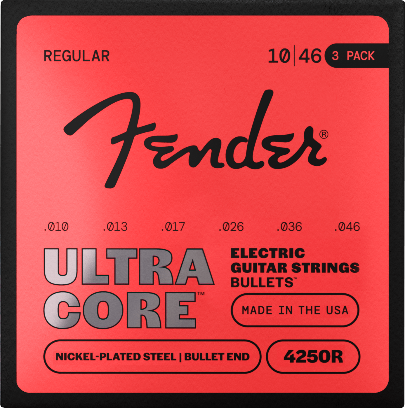 UltraCore™ Bullets™ 4250 Nickel-Plated Steel Guitar Strings (3-Pack)