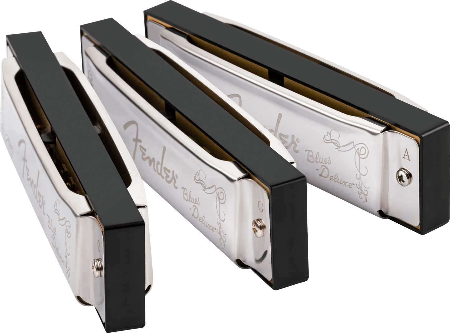 Blues Deluxe Harmonicas - 3 Pack with Case