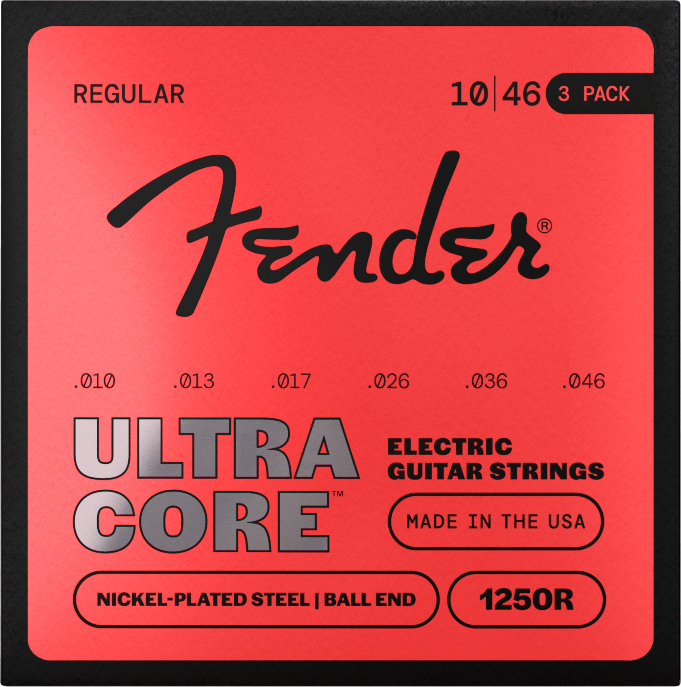 UltraCore™ 1250 Nickel-Plated Steel Guitar Strings (3-Pack)