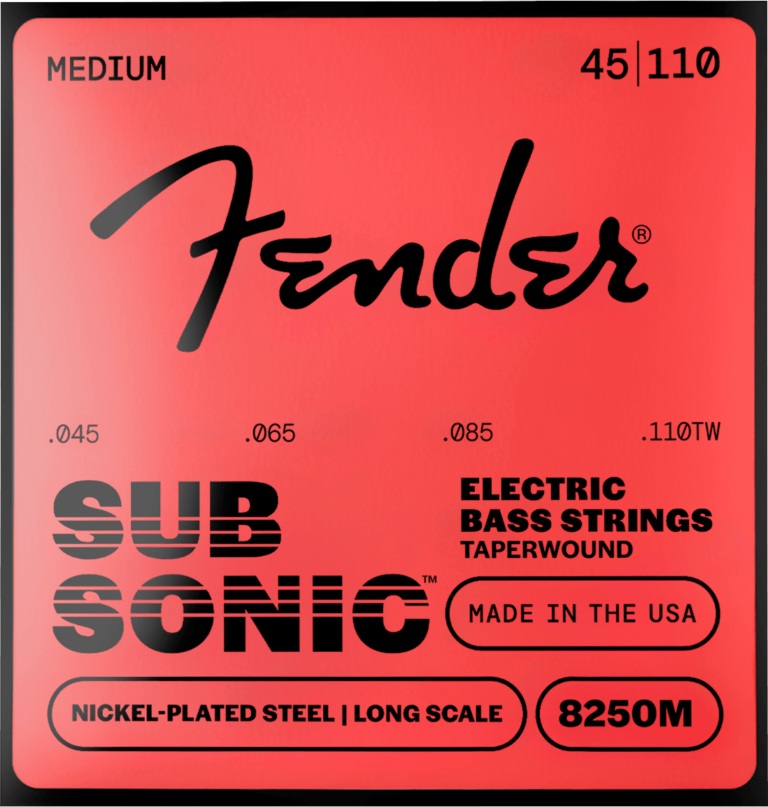 SubSonic™ 8250 Taper Wound Nickel-Plated Steel Bass Strings