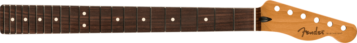 Satin Roasted Maple Telecaster Neck, 22 Jumbo Frets, 12", Flat Oval Shape