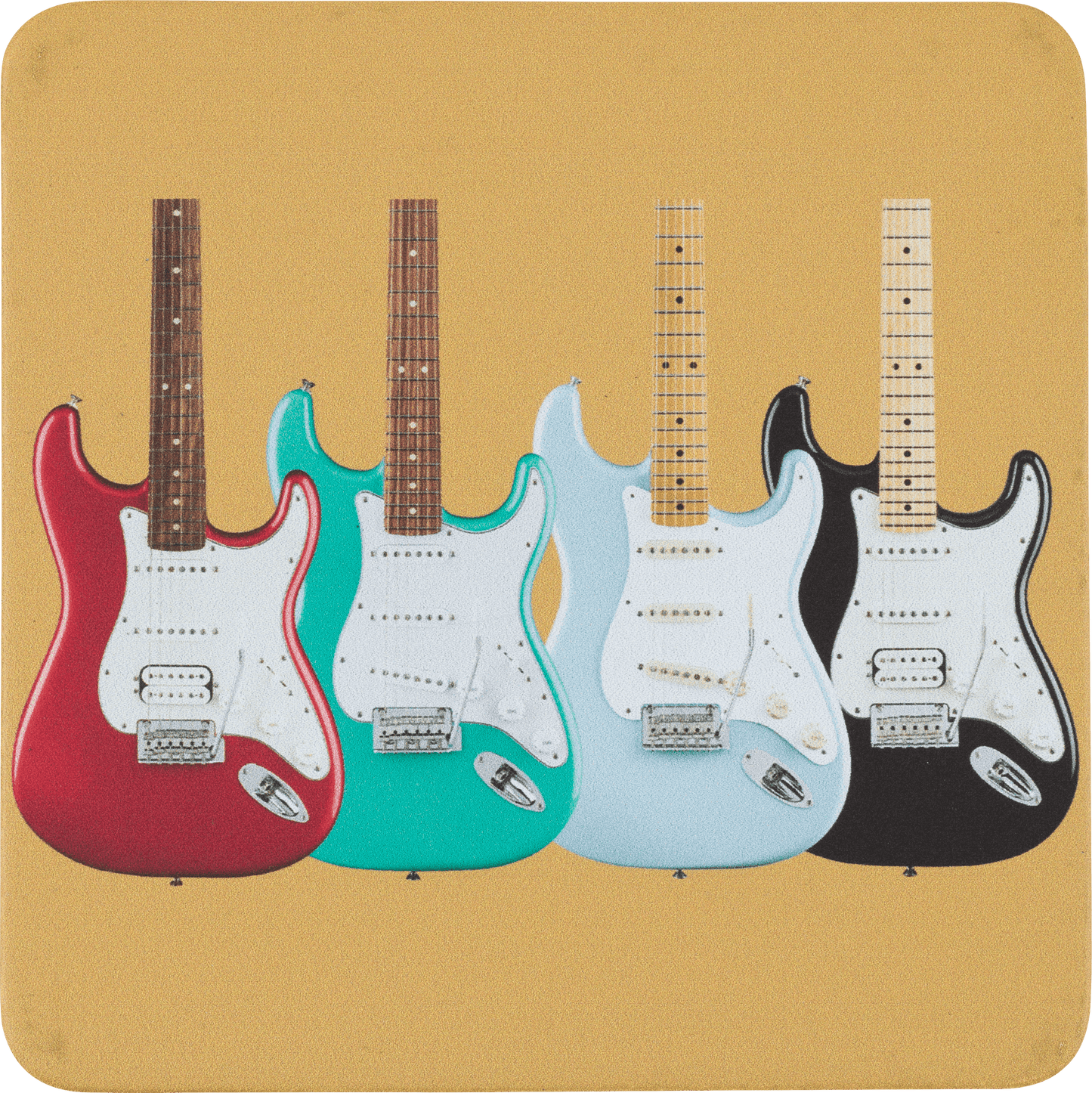 Fender® Stratocaster™ Modern Design Coaster Set