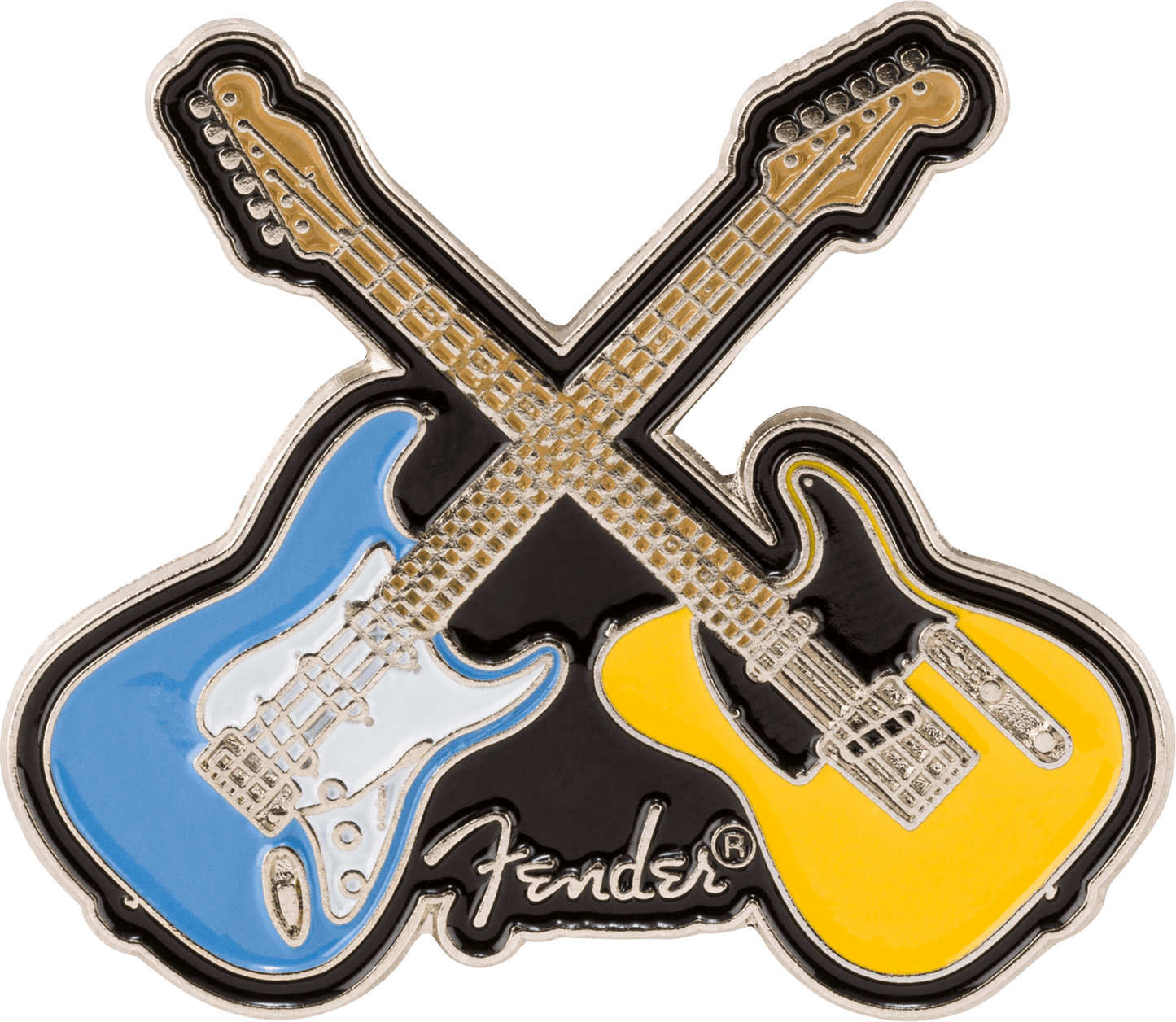 Fender™ Crossed Guitars Enamel Pin