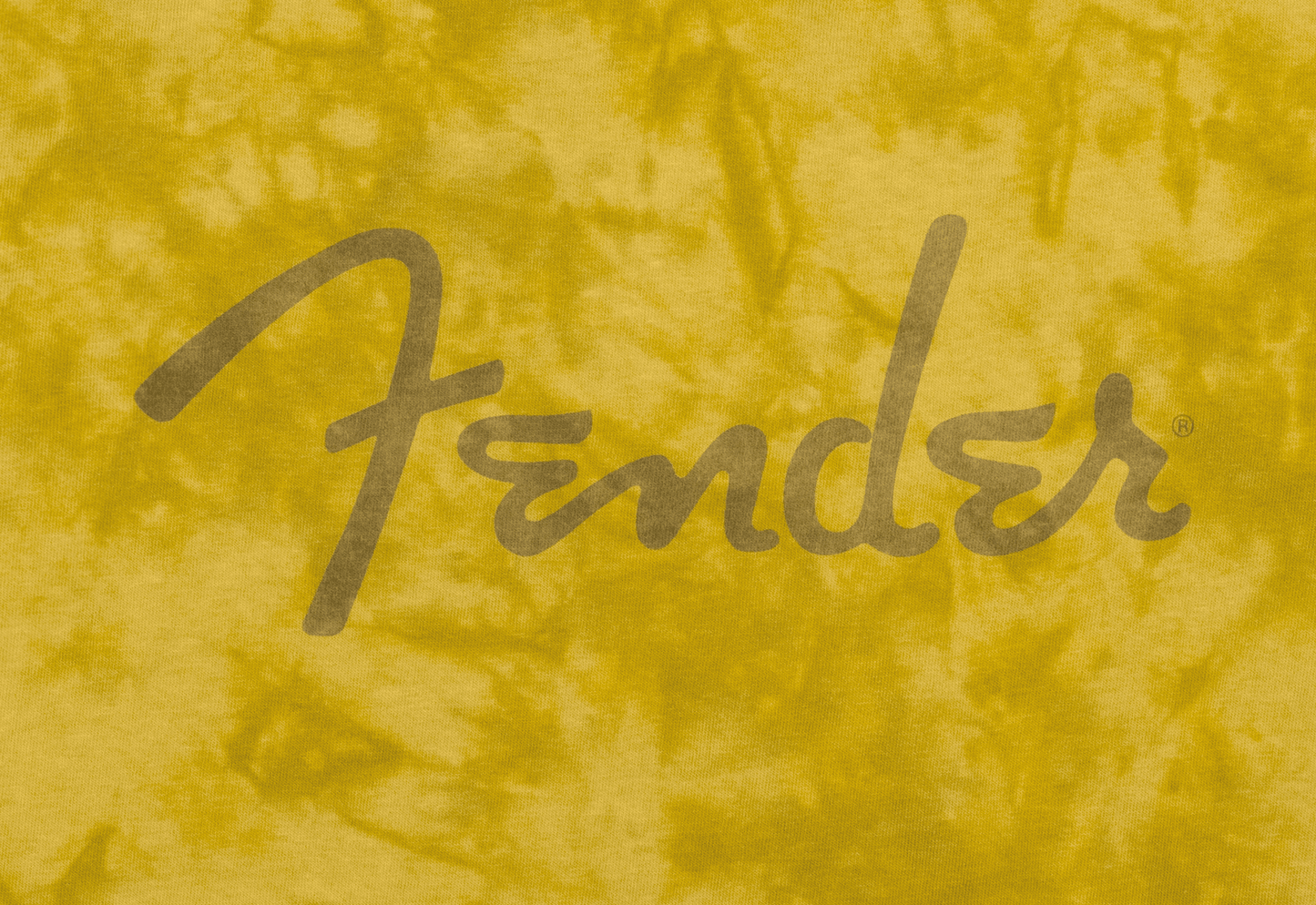 Fender® Spaghetti Logo Tie-Dye T-Shirt, Mustard