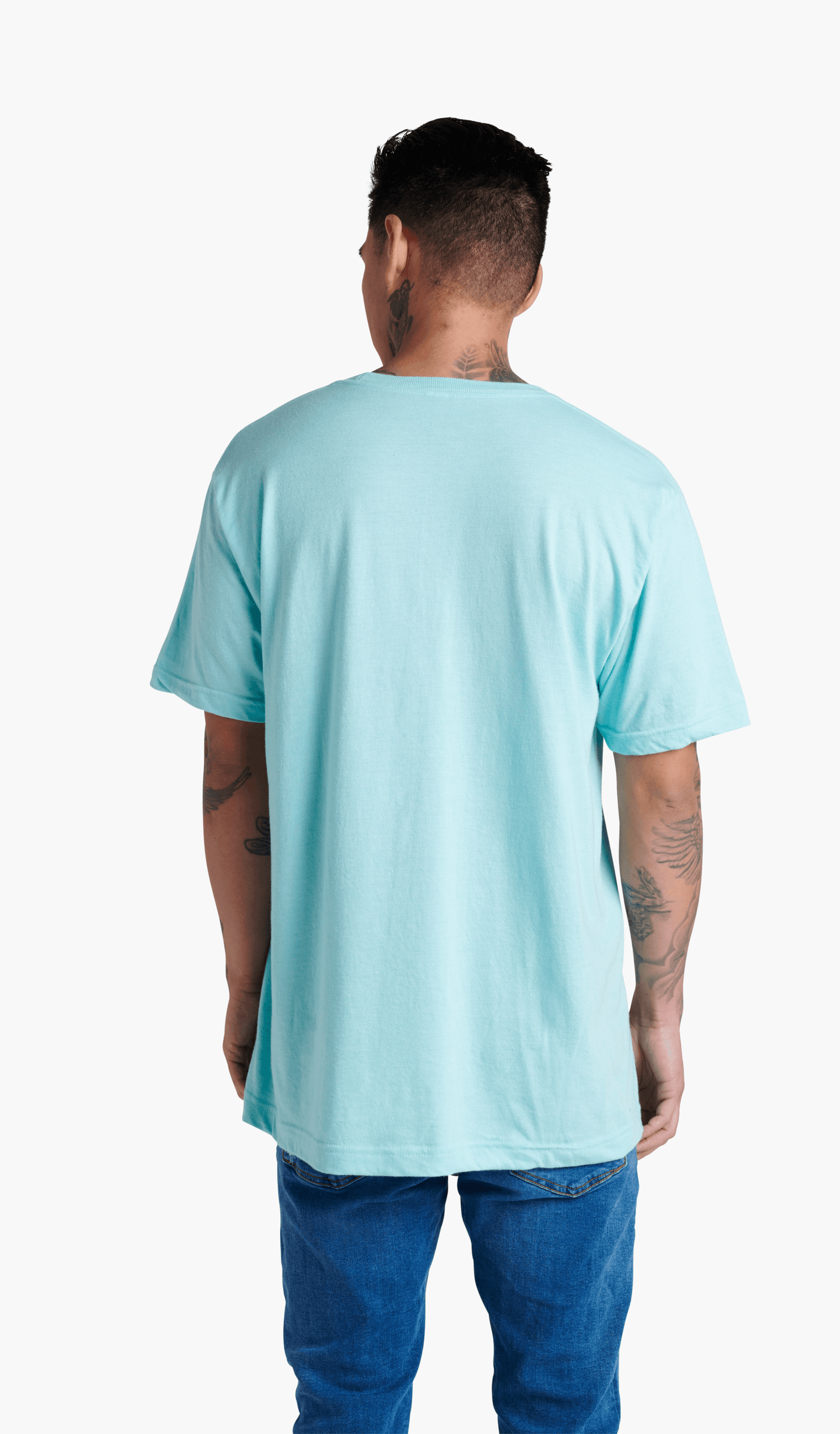 Fender® Spaghetti Logo T-Shirt, Daphne Blue